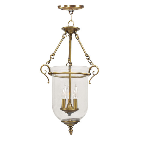 Legacy Collection 3 Light Antique Brass Chain Lantern (5022-01)