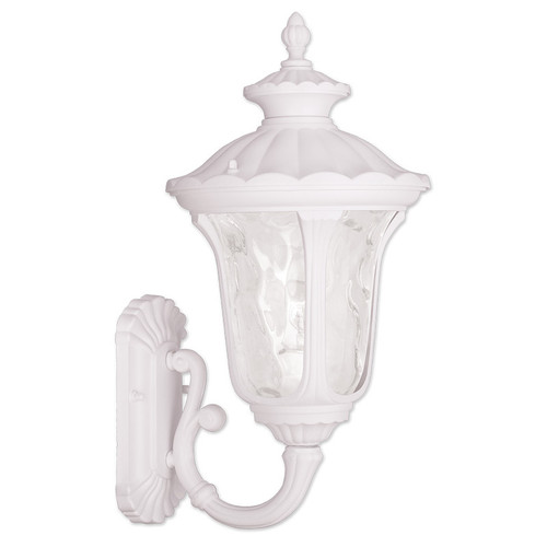 Oxford Collection 1 Light White Outdoor Wall Lantern (7852-03)