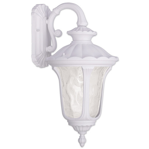 Oxford Collection 1 Light White Outdoor Wall Lantern (7853-03)