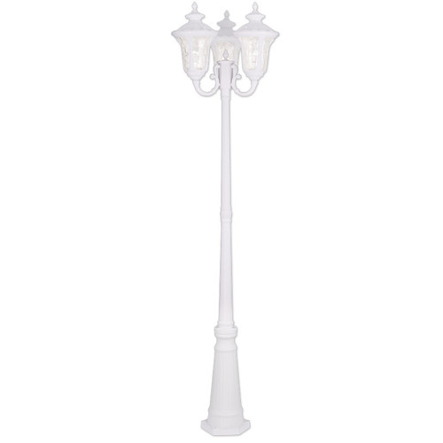 Oxford Collection 3 Light White Outdoor 3 Head Post (7866-03)