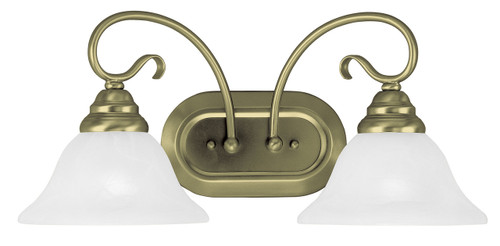 Coronado Collection 2 Light Antique Brass Bath Vanity (6102-01)