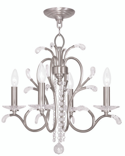 Serafina Collection 4 Light Brushed Nickel Mini Chandelier (51004-91)