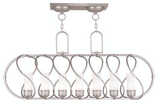 Westfield Collection 7 Light Brushed Nickel Linear Chandelier (47196-91)