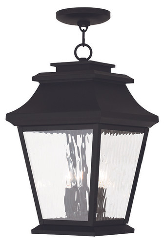 Hathaway 3 Light Outdoor Pendant Lantern in Black (20237-04)