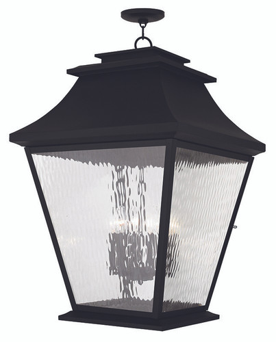 Hathaway Collection 6 Light Black Outdoor Pendant Lantern (20253-04)