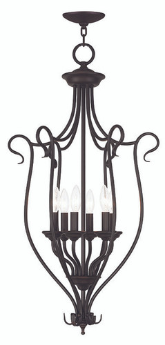 Coronado Collection 6 Light Bronze Foyer Chandelier (6128-07)