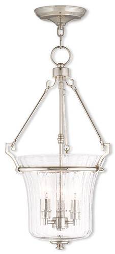 Cortland Collection 3 Light Polished Nickel Pendant (50924-35)