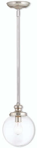 Sheffield 1 Light Polished Nickel Mini Pendant (50902-35)