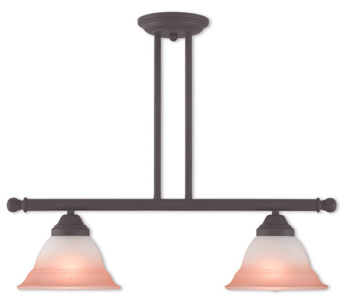 Wynnewood 2 Light Linear Chandelier in Bronze (40722-07)