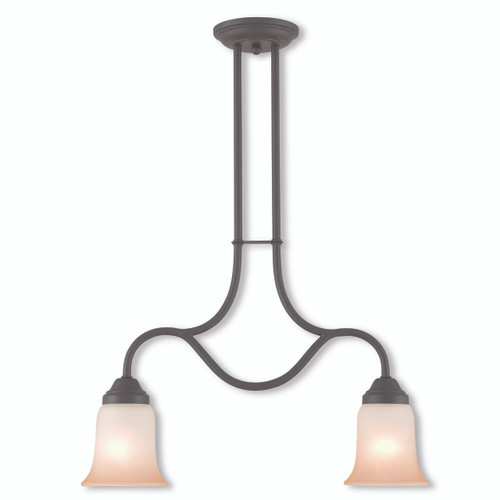 Karysa Collection 2 Light Bronze Linear Chandelier (40702-07)