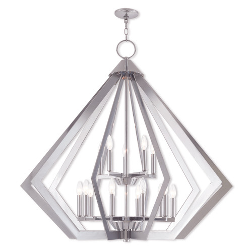Prism Collection 15 Light Polished Chrome Foyer Chandelier (40928-05)