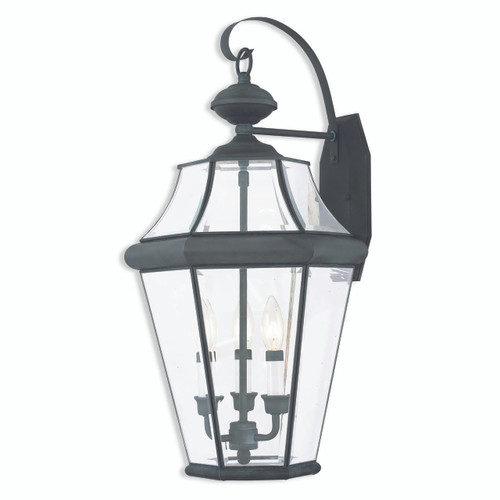 Georgetown Collection 3 Light Charcoal Outdoor Wall Lantern (2361-61)