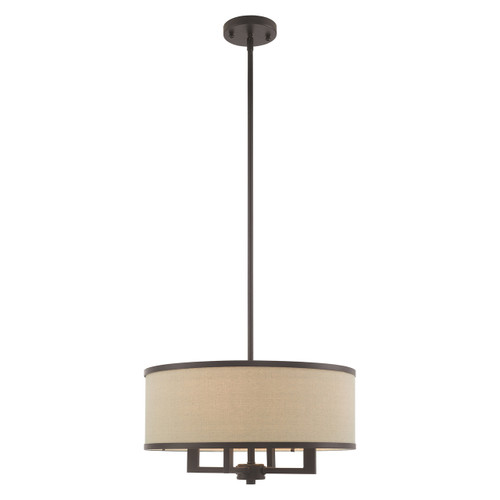 Park Ridge Collection 4 Light Bronze Pendant Chandelier (62613-07)