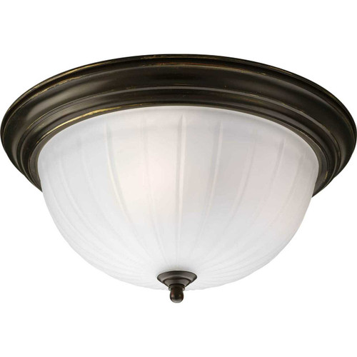 Three-Light Melon 15-1/4" Close-to-Ceiling (P3818-20)