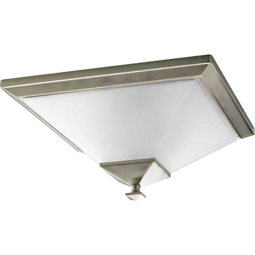 Clifton Heights Collection Brushed Nickel Two-Light 15" Flush Mount (P3852-09)