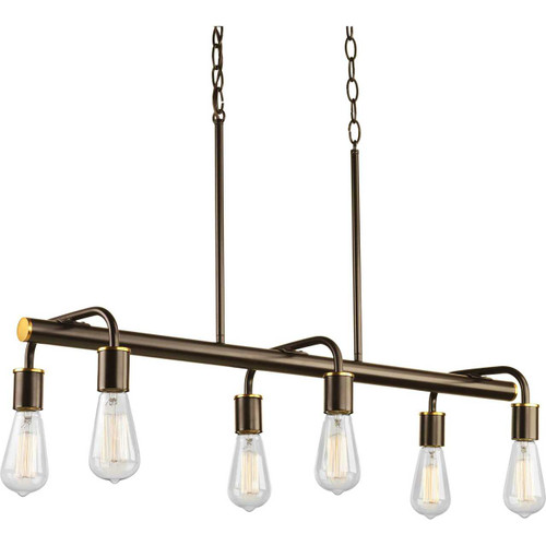 Swing Collection Six-Light Linear Chandelier (P4742-20)