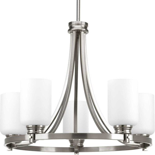 Orbitz 5 Light Chandelier in Brushed Nickel (P4659-09)