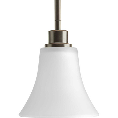 Joy Collection One-Light Antique Bronze Etched White Glass Traditional Mini-Pendant Light (P5270-20W)
