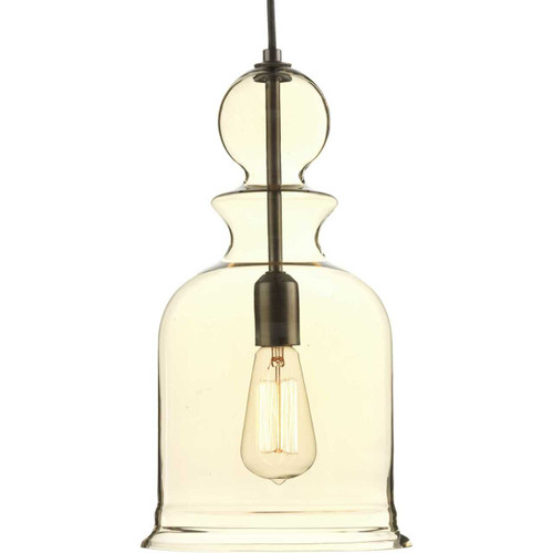 Staunton Collection One-Light Antique Bronze Champagne Glass Global Pendant Light (P5333-20)