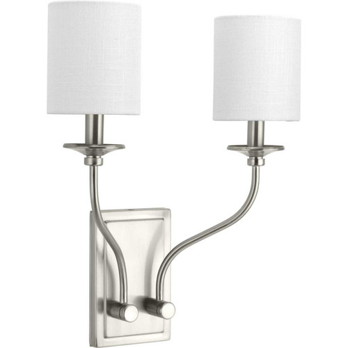 Bonita Collection Brushed Nickel Two-Light Wall Sconce (P710019-009)