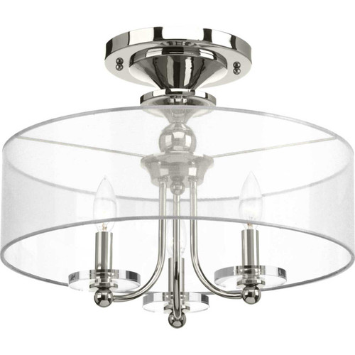 Marche' Collection Three-Light Semi-Flush Convertible (P350029-104)