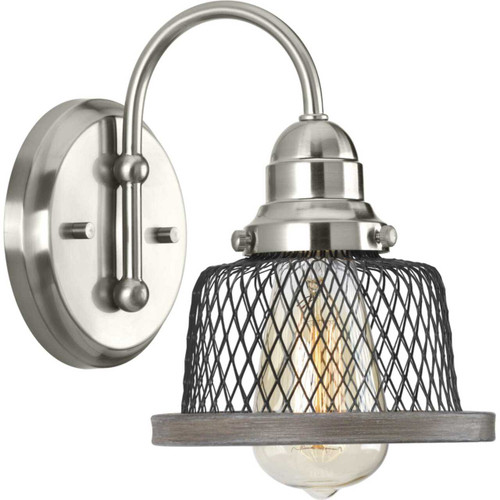 Tilley Collection One-Light Brushed Nickel Coastal Bath Vanity Light (P300042-009)