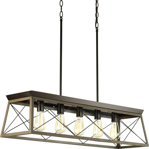 Briarwood Collection Five-Light Linear Chandelier (P400048-020)
