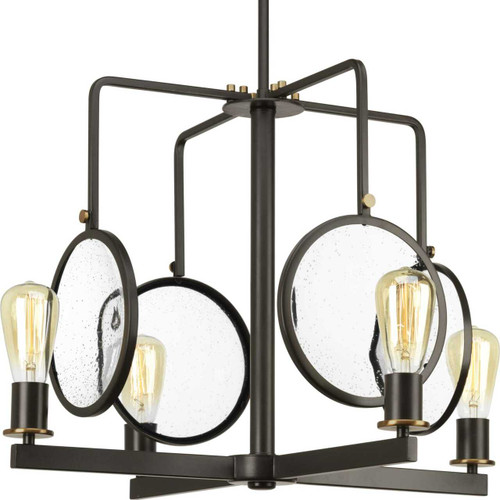 Looking Glass 4 Light Chandelier in Antique Bronze (P400002-020)