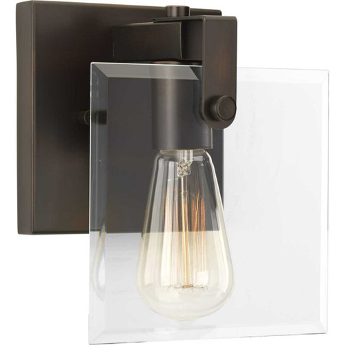 Glayse Collection One-Light Antique Bronze Clear Glass Luxe Bath Vanity Light (P300105-020)