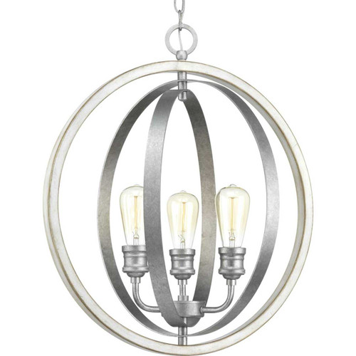 Conestee Collection Three-Light Galvanized Finish Farmhouse Pendant Light (P500093-141)