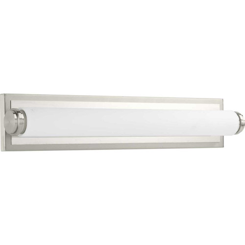 Concourse LED Collection 24" Brushed Nickel Etched White Glass Modern Bath Vanity Light (P300093-009-30)