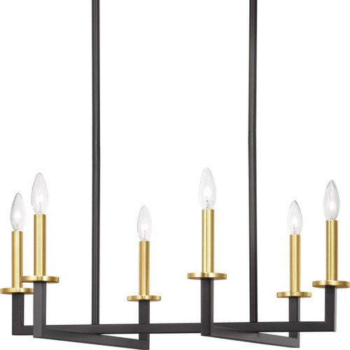 Blakely Collection Six-Light Graphite Modern Chandelier Light (P400113-143)