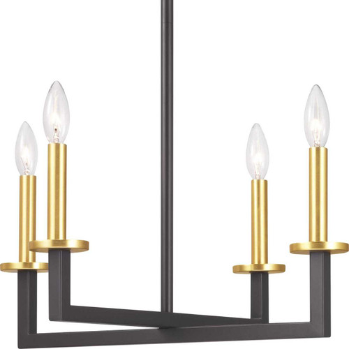 Blakely Collection Four-Light Graphite Modern Chandelier Light (P400179-143)