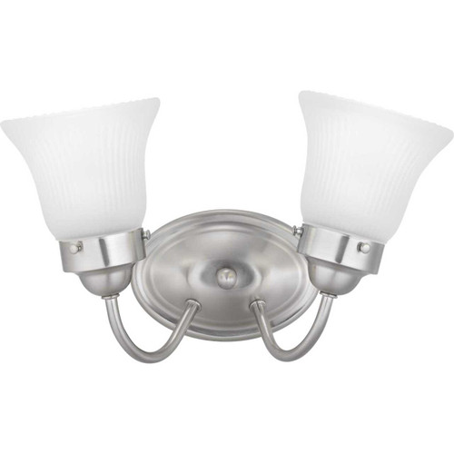 Fluted Glass Collection Two-Light Bath & Vanity (P3288-09ET)