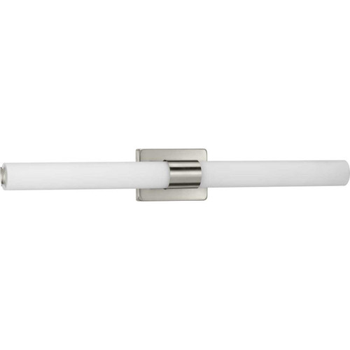 Blanco LED Collection 32" Brushed Nickel Etched White Glass Modern Bath Vanity Light (P300151-009-30)