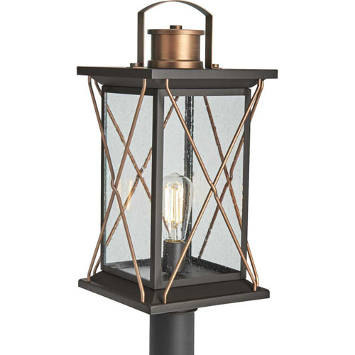 Barlowe Collection Antique Bronze One-Light Post Lantern (P540068-020)