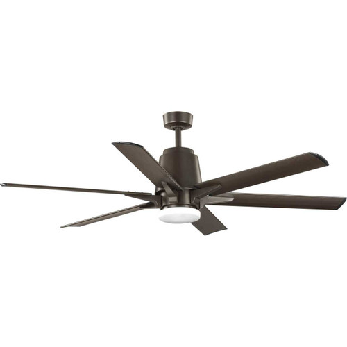 Arlo Collection 60" Indoor/Outdoor Six-Blade Architectural Bronze Ceiling Fan (P250026-129-30)