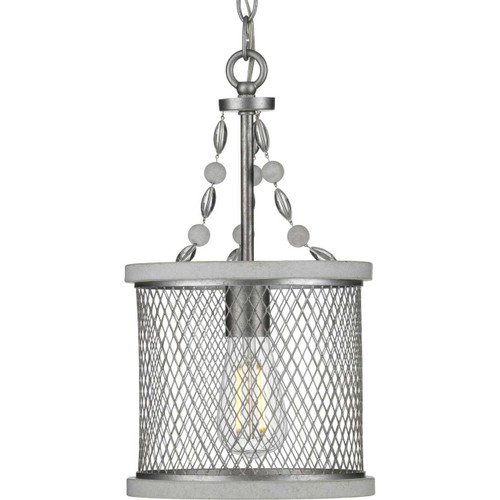 Austelle Collection One-Light Galvanized Finish Farmhouse Pendant Light (P500228-141)