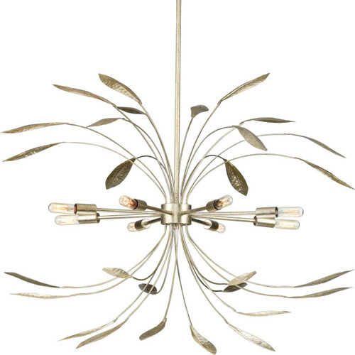 Mariposa Collection Eight-Light Gilded Silver Hanging Pendant Light (P500416-176)