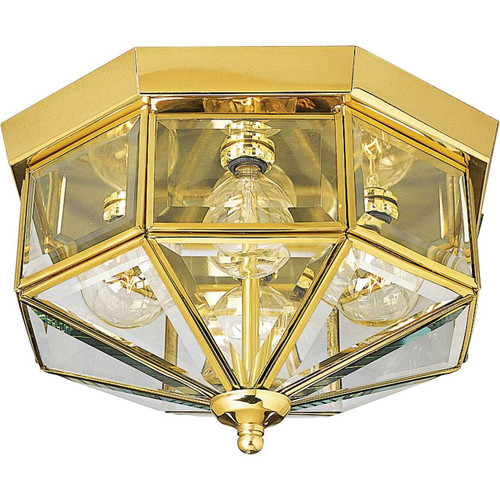 Four-Light Beveled Glass 11-1/8" Close-to-Ceiling (P5789-10)