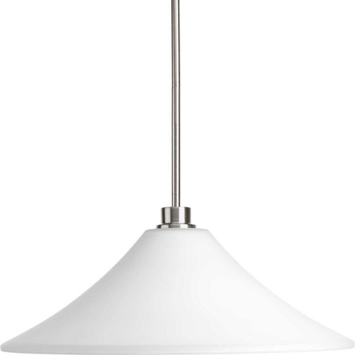 1 Light Down Pendant in Brushed Nickel (P5193-09)