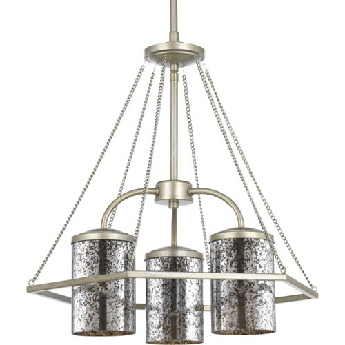 Indi 3 Light Chandelier in Silver Ridge (P4248-134)
