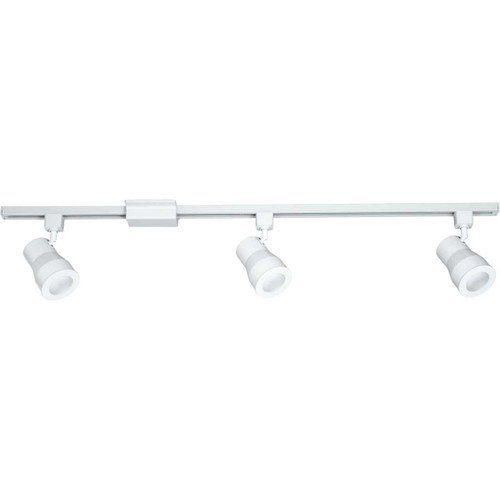 AC LED Track Kit With 3 Large Track Heads in Satin White (P900003-028-27)