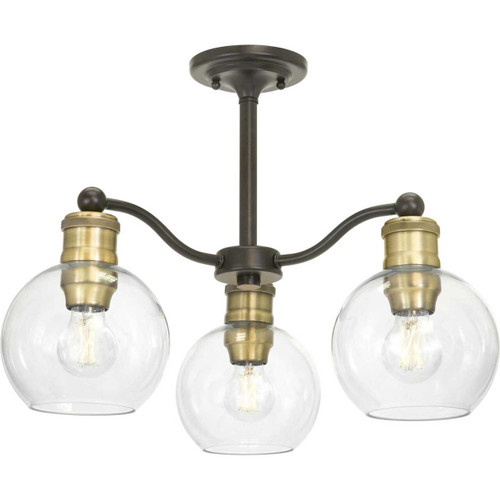 Hansford 3 Light Chandelier in Antique Bronze (P400146-020)