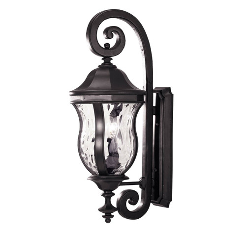 Monticello 3-Light Outdoor Wall Lantern in Black (5-300-BK)