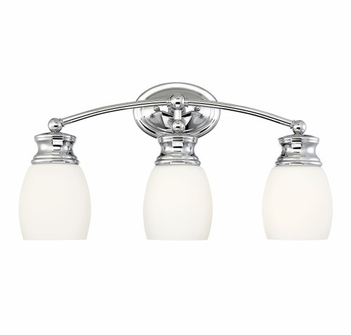 Elise 3-Light Bathroom Vanity Light in Polished Chrome (8-9127-3-11)