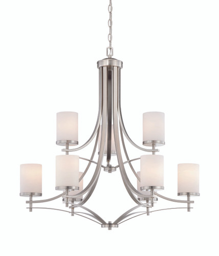 Colton 9 Light Satin Nickel Chandelier (1-331-9-SN)