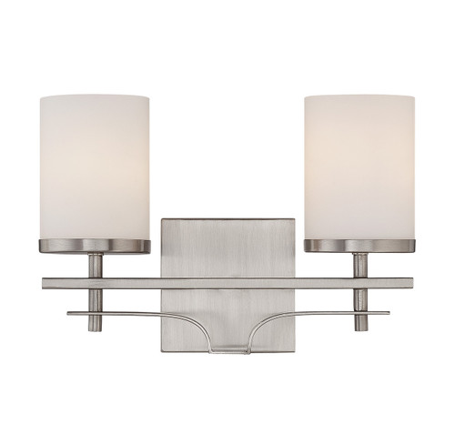 Colton 2-Light Bathroom Vanity Light in Satin Nickel (8-338-2-SN)