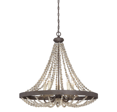 Mallory 5-Light Pendant in Fossil Stone (7-7406-5-39)