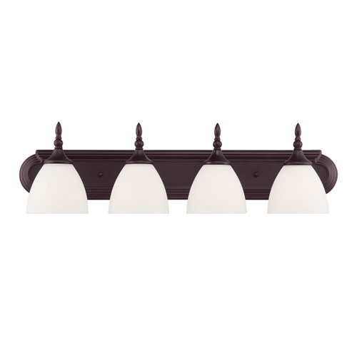 Herndon 4-Light Bathroom Vanity Light in English Bronze (8-1007-4-13)